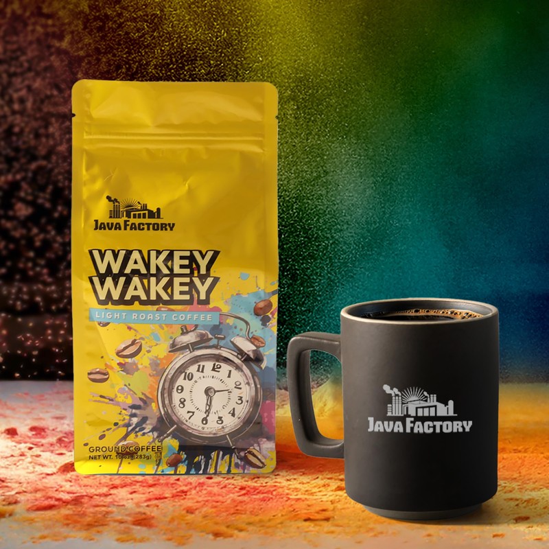 Java Factory Wakey Wakey Flavored Ground Coffee Bag – Light