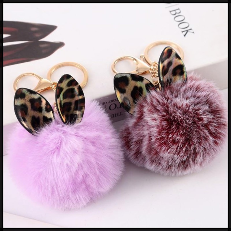 White Fang AZ094 Women's Key Ring Charm Keychain Cat Ears
