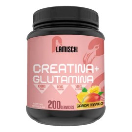 Creatina  Glutamina 1 Kg Flamish Pre Entreno 50servicios                                                                                              