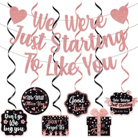 We Were Just Starting To Like You Banner We Will Miss You Deorations Going Away Party Decorations Goodbye Party Decorations Farewell Decorations Party Coworker Leaving Decorations Rosegold