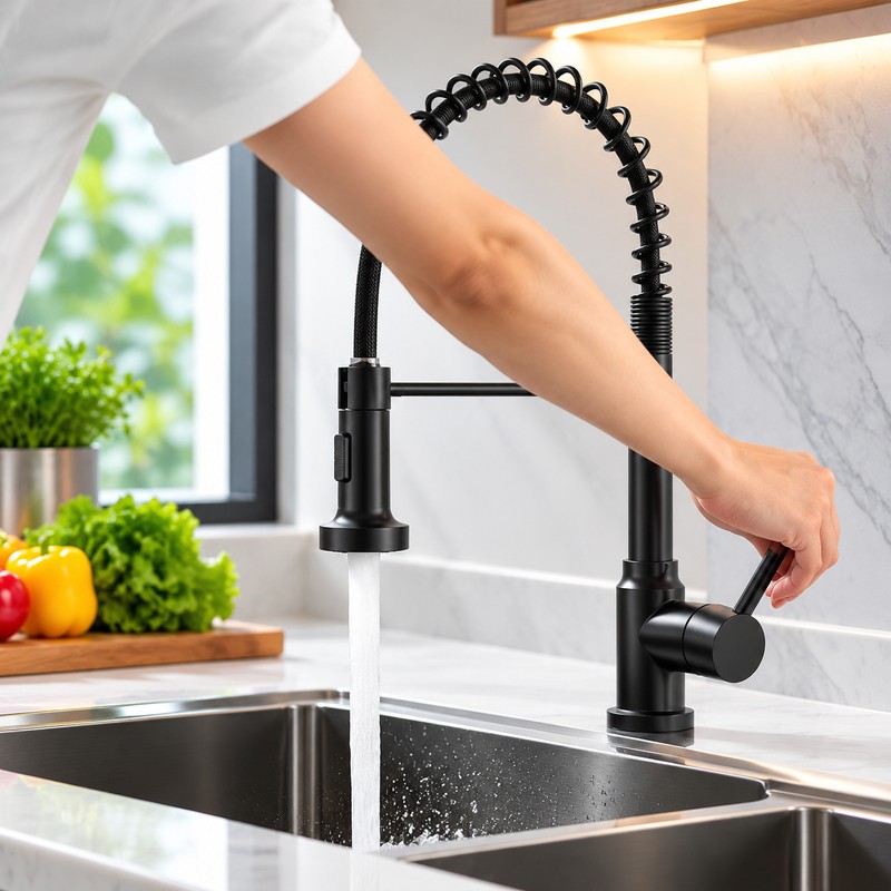 Kitchen Faucet for Everyday Sink Use – 360° Swivel Spout