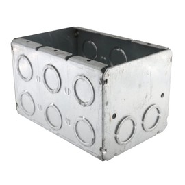 1 Pc, Solid Masonry Box, Three Gang, 3-1/2 In. Deep for Mounting Switches, Plugs, Outlets & Electronic & Electrical Devices