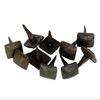 Set of 10 Nails Hand Made Wrought Iron Hammered Square