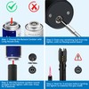ZMQW Torch Lighter, Camping Lighter, Windproof Adjustable Red/Blue Big Jet