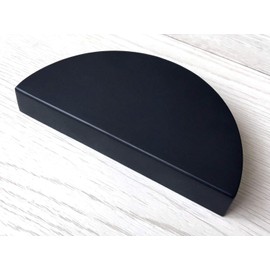 LynnsGraceland 2 1/2" C-C Half Circle Moon Drawer Pull Handles Dresser Pulls Cabinet Handle Brushed Gold Matte Black 2.5" 64 mm Centers, 4 Pack (Matte Black)