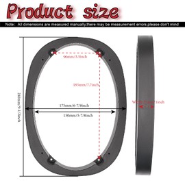TuoLauthon 2pcs 6" X 9" Universal Plastic Vehicle Car Speaker Spacer Adapter Mount