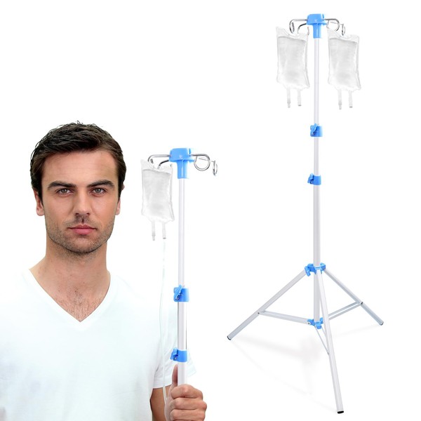 Lefeke IV Pole Portable for Traveling, Adjustable IV Stand with