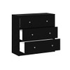 Atlin Designs Modern 3 Drawer Wooden Chest in Black