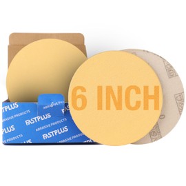 Nicht poröses Schleifpapier 150 mm Klett 240 Körnung Schleifscheiben, goldenes Aluminiumoxid-Schleifpapier, langlebiges Exzenterschleifpapier für die Automobil und Holzbearbeitung, 50 Stück