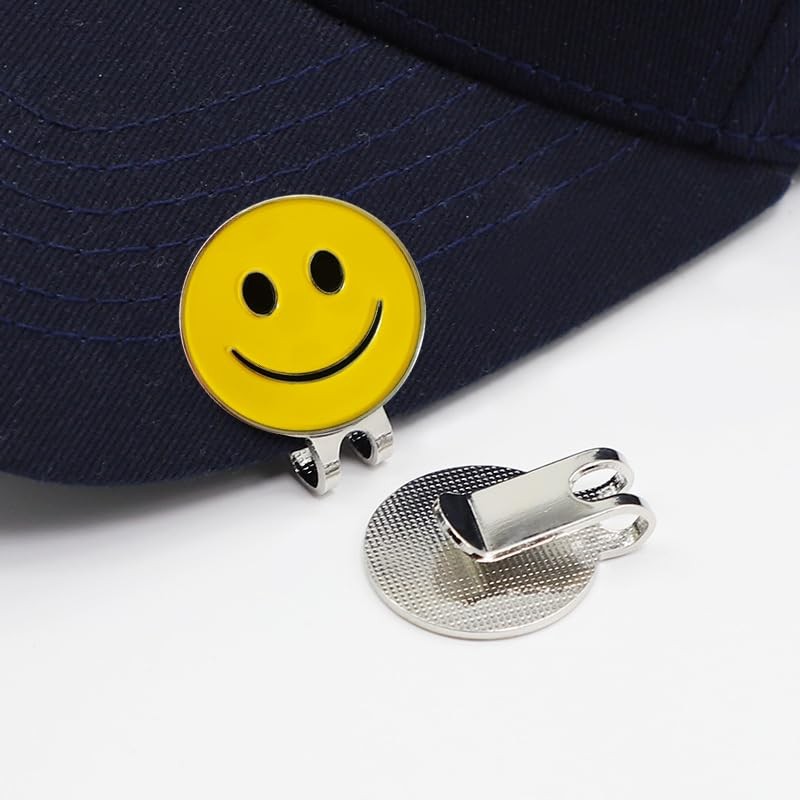 Adhere Golf Marker Hat Clip Magnetic Detachable Cute Nico Smile