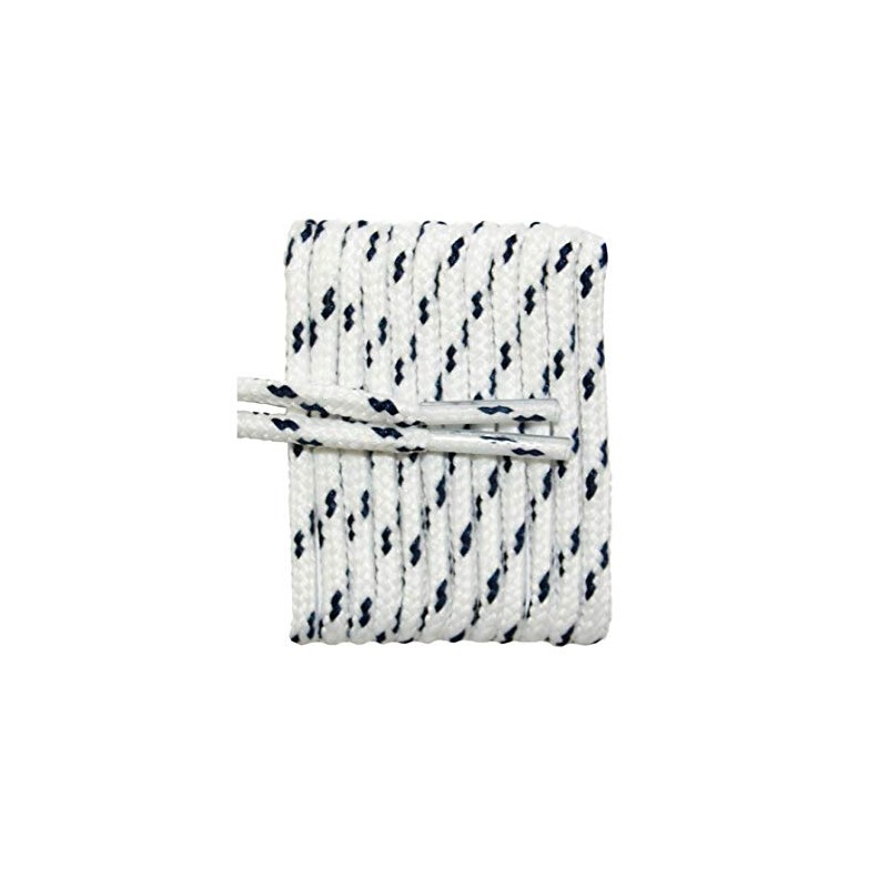 FeetPeople Round Laces, White with Navy Chip, 36 in. x