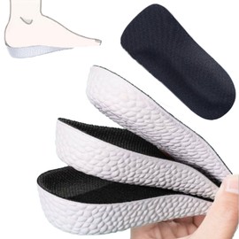 SOLO ACTFIT Shoe Insoles Increase, Orthopaedic Height Increase Insoles for Memory Foam Insoles, Heel Raiser, Shock Absorption, Breathable Shoe Insoles, Heel Wedge (Black, Female-2.5)