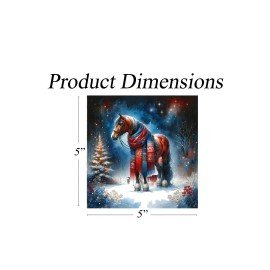 Twisted R Design Cute Equestrian Christmas Ornament, Wood Mini Sign