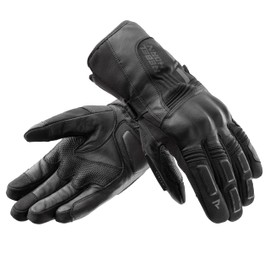 REBELHORN Tracer WP Men's Motorcycle Gloves, Leather, Ankle Protectors, Waterproof, Breathable HydraShield Membrane