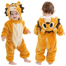 COOKY.D Baby Girls Boys Hooded Romper Long Sleeve Winter Cosplay Costume Jumpsuit for 12-18 Months, Hedgehog