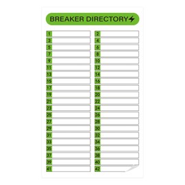 STARLIBOO 16 Sheets Breaker Panel Labels, Electrical Box Sticker Numbers Breaker Panel Labels, Waterproof Durable Self-Adhesive Electrical Stickers- Green