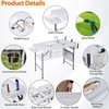 ZENY Fish Cleaning Table with Sink, 42.4" Width Portable Folding
