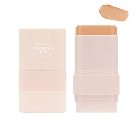 Korean Cosmetics Foundation Stick with Brush, Women and Men Foundation Stick with Brush, M-shaped Brush Head Double Head Design, Multiple Uses in One Point, High Fit, Easy Operation, Natural,