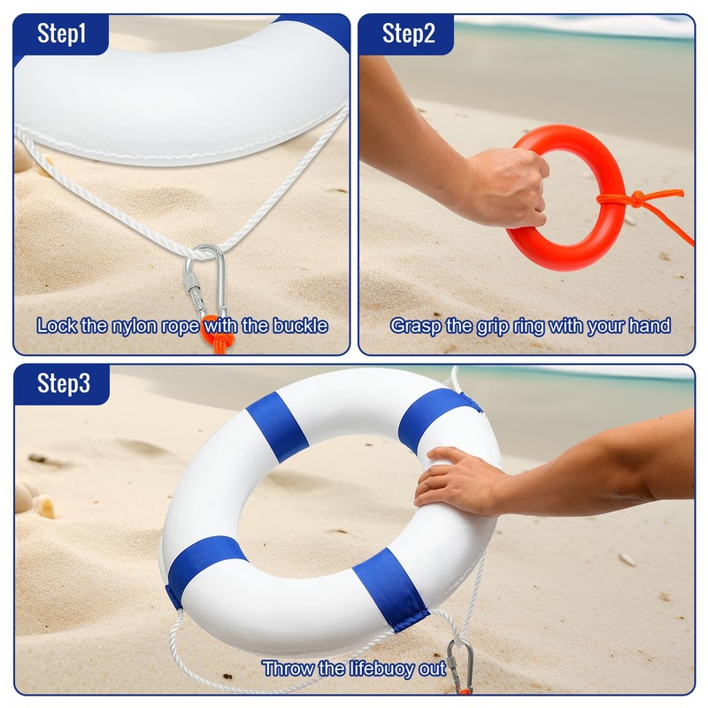 Child Pool Life Ring Buoy Life Preserver Ring with Lifesaving