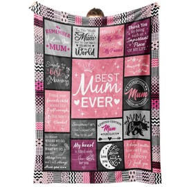 PRSTENLY Mothers Day Gifts for Mum, 60 * 50in Fleece Blanket Mum Birthday Gifts, Gifts for Mum Mummy on Mothers Day Birthday Christmas Anniversary, Presents for Mum from Daughter Son