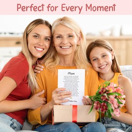 Happy Mothers Day Card For Mom, Sentimental Greeting Card With Message For Mama, Nana, Step Mom, Sweet,Thoughtful, Heartfelt Love Gifts From Son, Daughter 8"x5.3" (Poem For Mother)