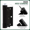 2 Pack Self Closing Door Hinges 3.5 inch Matte Black