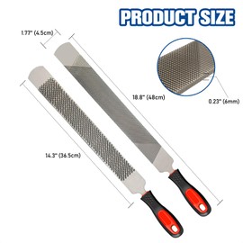 Loyzen 18 Inch Hoof Rasp, Horseshoe File, Farrier File Tool, Carbon Steel, Suitable for Horse, Cow, Goat, Animal Hooves
