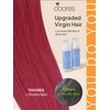 DOORES Real Hair Tape Extensions, Remy Hair Tape, Burgundy Red,