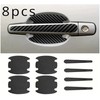 Protector Manija Vinil Fibra Carbono Auto Universal 8pzs