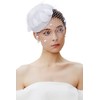 Coucoland Feather Fascinators Hat Women's Flower Mesh Elegant Wedding Fascinator