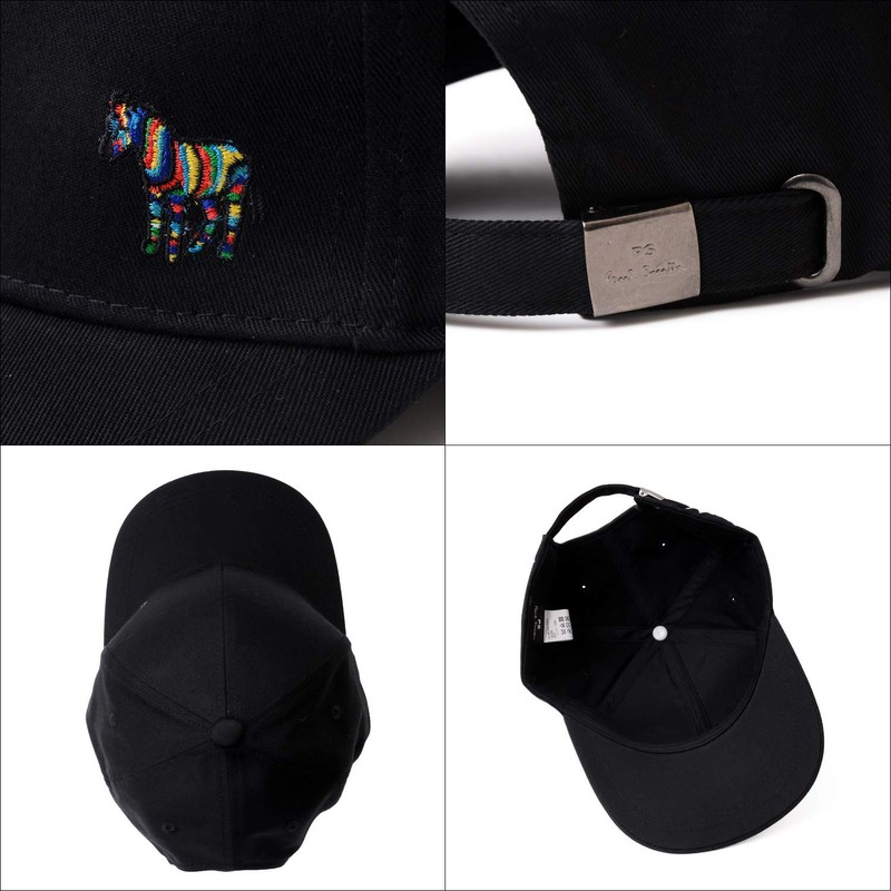 Paul Smith Zebra One Point Baseball Cap Hat (Black)