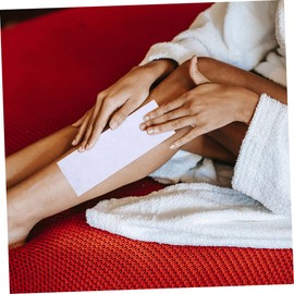FRCOLOR 1Set Disposable Wax Strips for Hair Removal with Wooden Sticks Non Woven Waxing Strips for Hair Removal Convenient and Clean for Smooth Skin