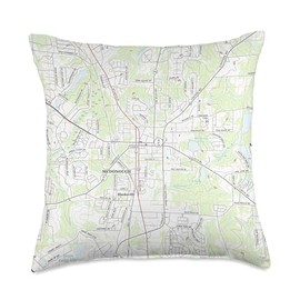 McDonough GA Map (2017) Throw Pillow