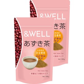 &WELL あずき茶 北海道産 栄養丸ごと粉末 100杯分 残留農薬検査済 無添加 小豆茶 ノンカフェイン カリウム 含有 100g (2)