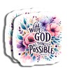 Inspirational Quote Magnets - Motivational Wall Decor - Floral Scripture