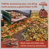 TARPAL 5x5 Feet(2pack) Small tarp with Drawstring Tarp Waterproof Brown