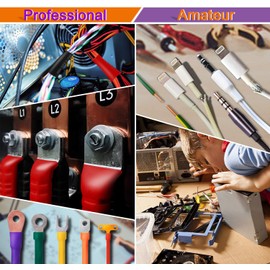 Pointool Wire Heat Shrink Tubing-140Pcs 3:1 Heat Shrink Tube Kit Wire Shrink Wrap Electrical Waterproof Automotive Marine Heat Shrink Wrap Tubing Assortment with Adhesive Lined for Wires