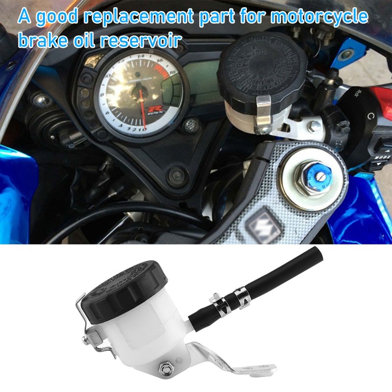 Brake Master Cylinder Oil Reservoir Fluid Bottle w/ Bracket for