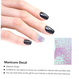 Minkissy Unique Manicure Stickers 11pcs Ice Cube Cellophane Mermaid Stickers Nail Art Decals for Parties