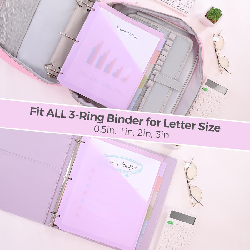 Plastic Binder Dividers with Two Pocket and Tab Binder Divider