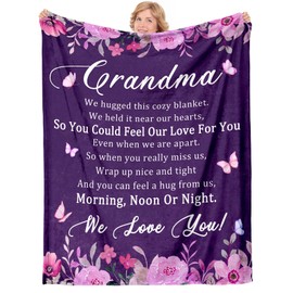 Einanmut Grandma Christmas Great Gifts, Grandma Gifts Throws Blanket, Gifts for Grandma from Grandkids, Birthday for Grandma, Great Grandma Nanny Gifts 60" x 50"
