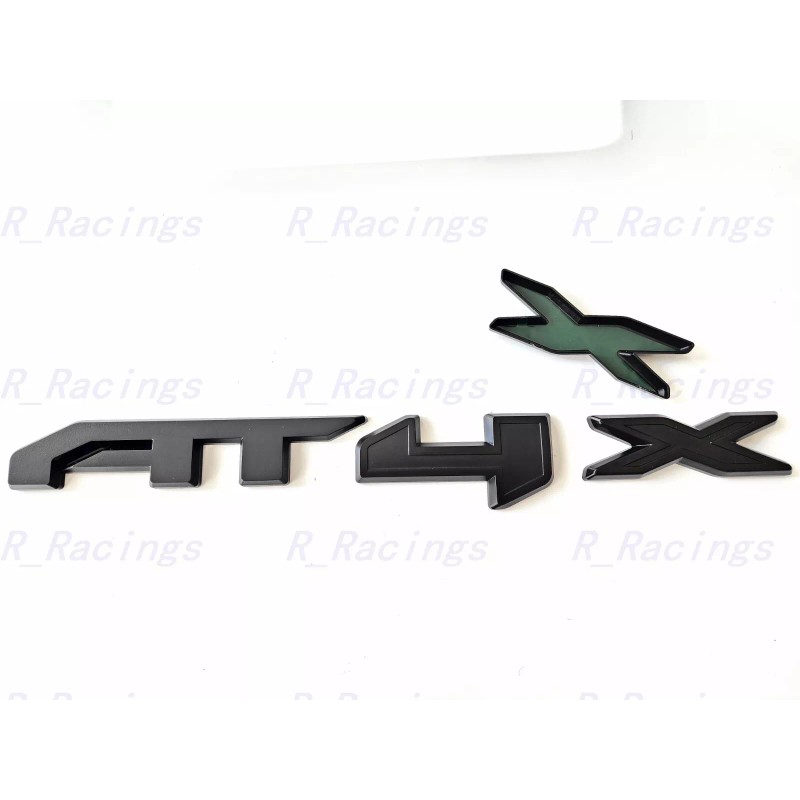 GMC 1PC Matte Black Front Grill AT4X OVERLAY Emblems 2023-2024