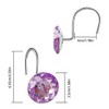 EleCharm 12 Pcs Bling Rhinestones Shower Curtain Hooks Bathroom Rolling