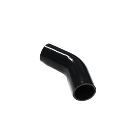 I33T Automotive Silicone Tubing, ID 1.75" (45mm) 45 Degree Elbow, 4.7"(120 mm) leg length, Universal 4-Ply High Performance Silicone Hose Coupler (Black, 1.75"(45mm))