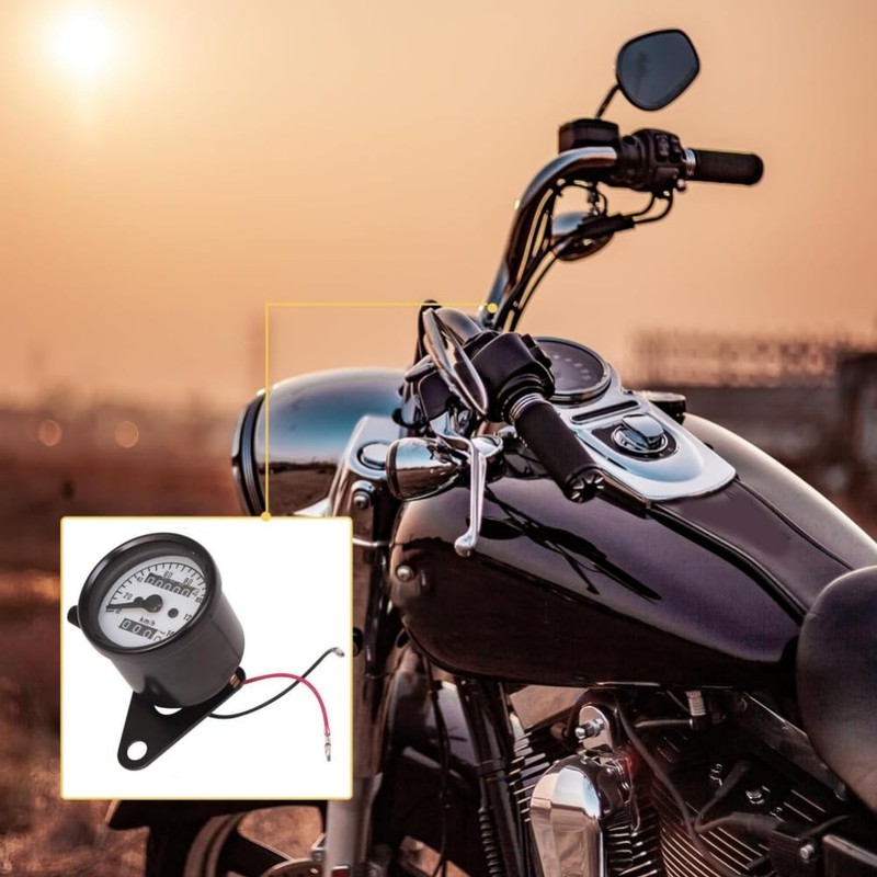 Bike Speedometer 12V 140km/h Universal Meter Backlight Odometer Trip Meter