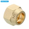 PATIKIL 3/4" Brass Flare Nut, 5pcs SAE 45 Degree Copper