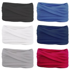 Multifunctional Headwear Neck Scarf Bandana Balaclava Face mask Headband Hairband Tube Gaiter Stretch Snood for Sports Yoga Running Cycling Hiking – Buy Single or 6 piece Multipack-COMBO-1