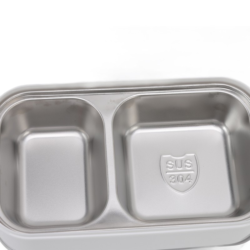 Bento Box 304 Stainless Steel Microwaveable with Chopsticks and Spoon