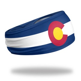 State Flag Headbands - for Workout, Costume, Sports and National Team Accessories (Colorado State Flag Tapered Headband)