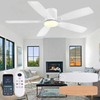 FUMLTP 52inch Flush Mount Ceiling Fans with Lights and Remote/APP